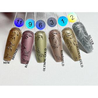 Studio Glam Metallic Art-Gel Collectie 6 kleuren 